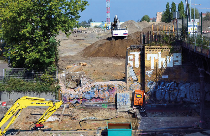 Baustelle am Gleimtunnel. Foto: Michael Becker