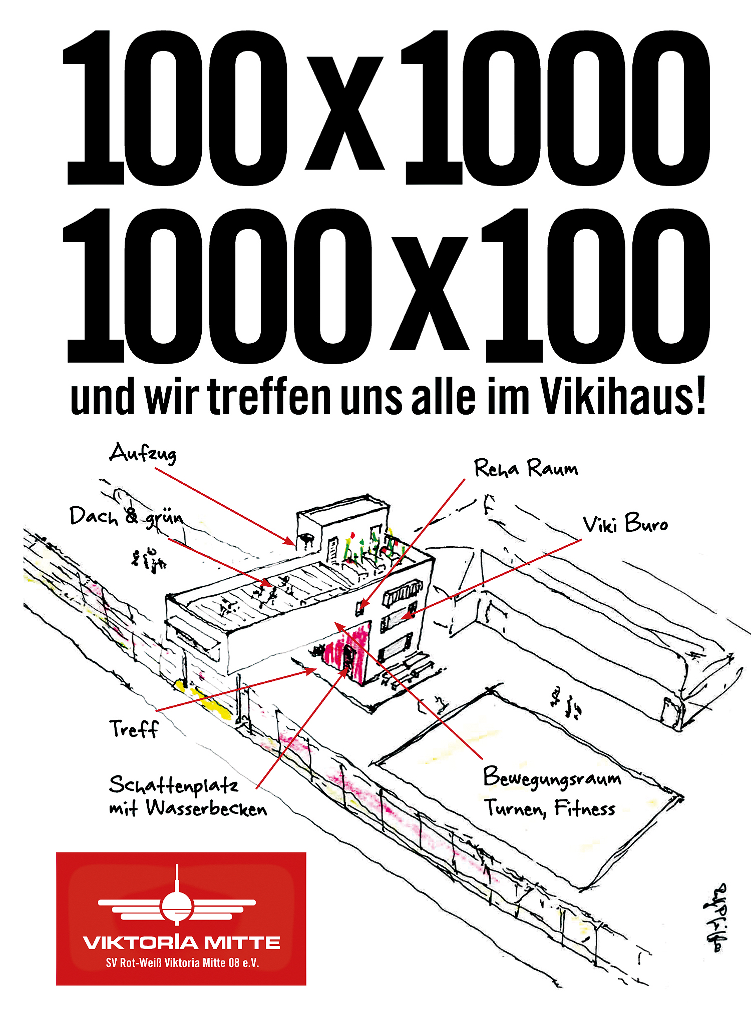 Infoflyer für das neue Vikihaus. Grafik: Viktoria Mitte
