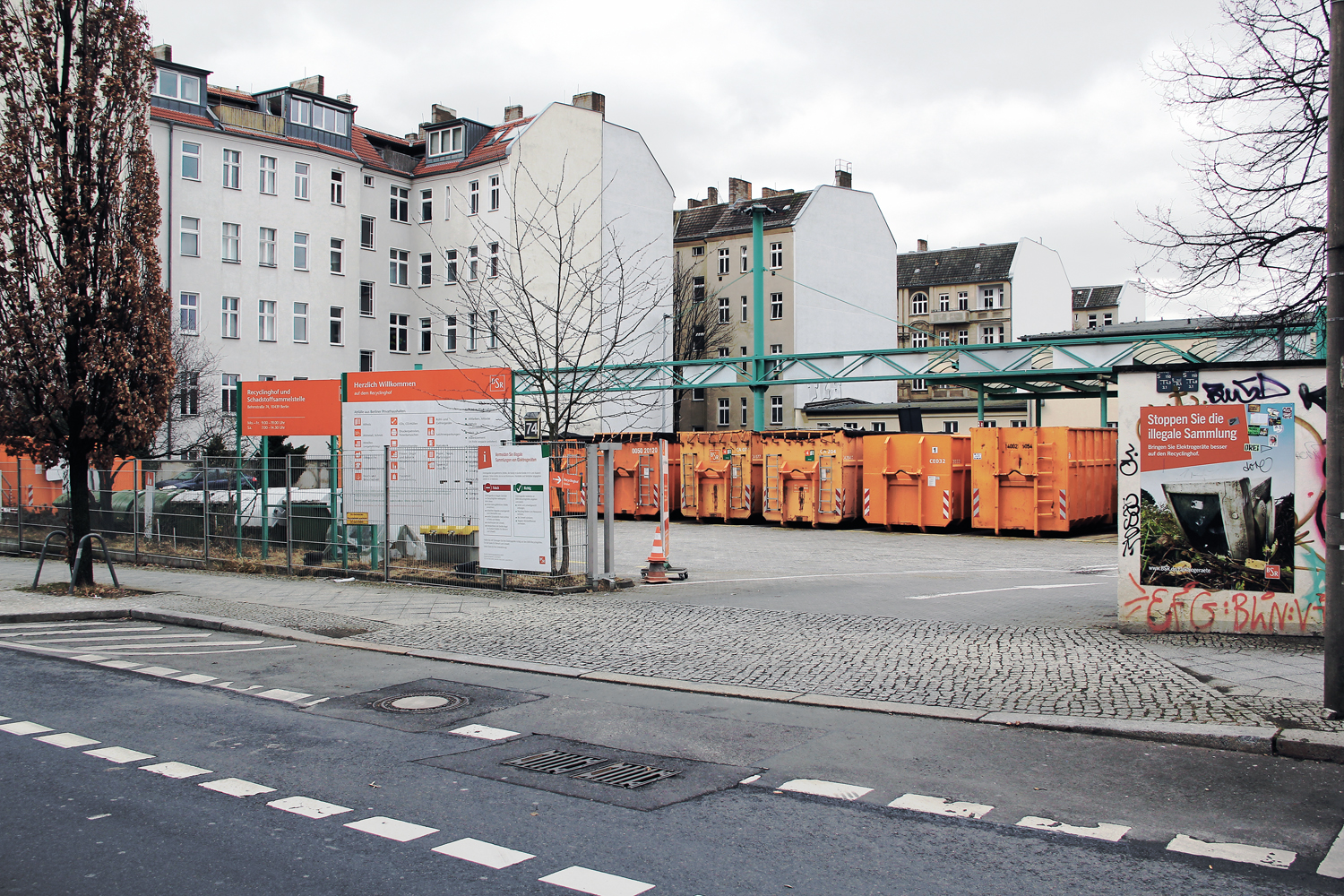 Der BSR-Hof in der Behmstraße. Foto: Hensel