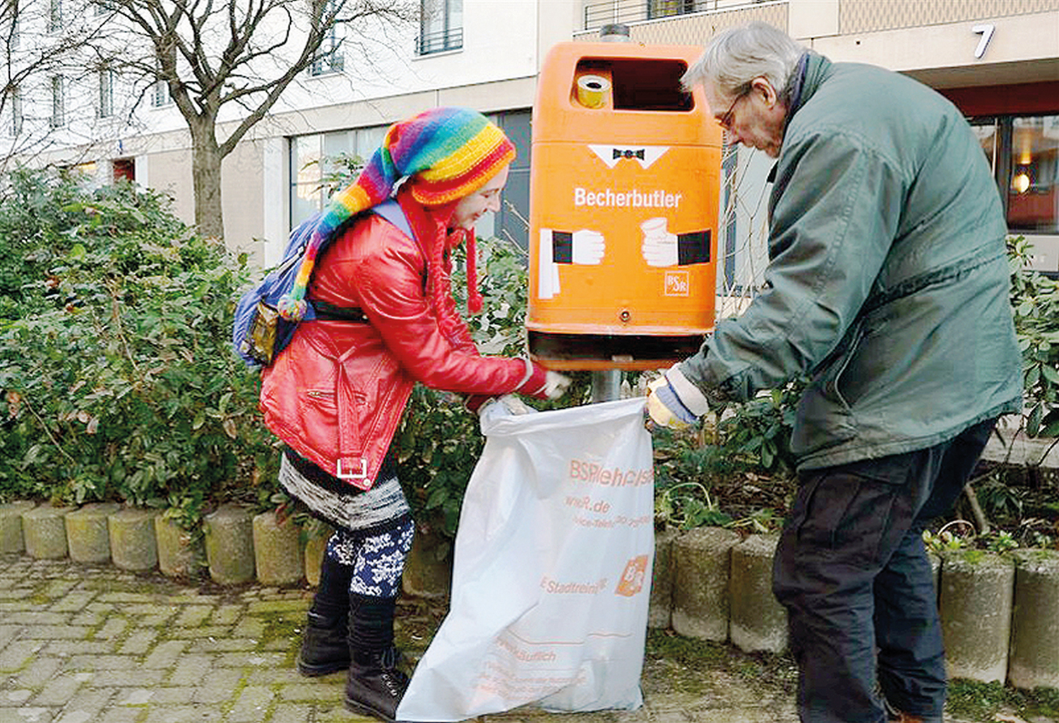 Gleim-Oase freut sich über Mülleimer