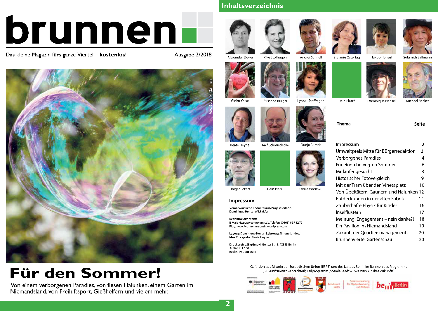 Neues Kiezmagazin: Für den Sommer!