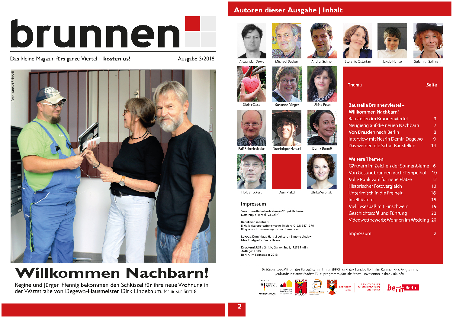 Neues Kiezmagazin: Willkommen Nachbarn!
