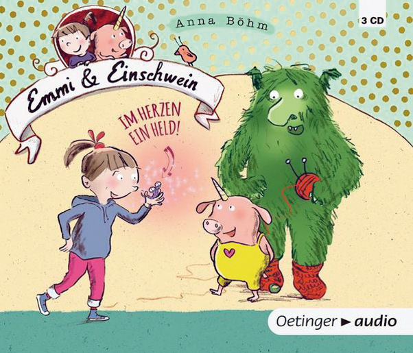 Der zweite Teil von "Emmi & Einschwein" hat keinen rosa Einband. Es gibt ihn auch als Hörbuch. Foto: Oetinger Verlag