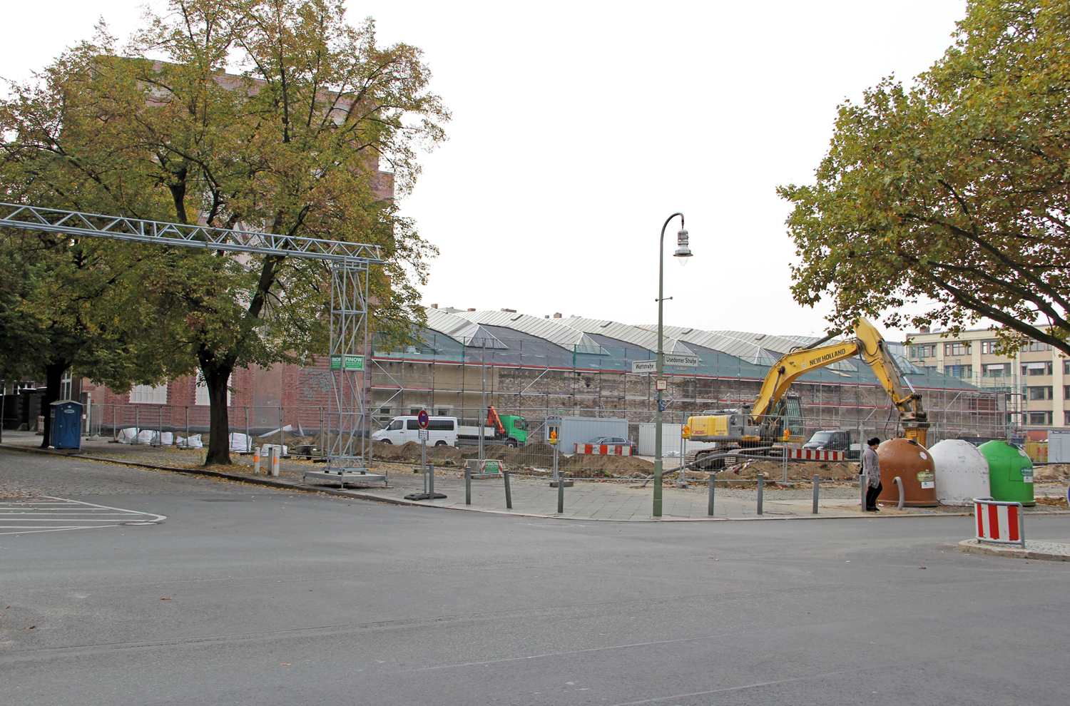 Baustelle Wattstraße im Oktober 2016. Foto: Hensel