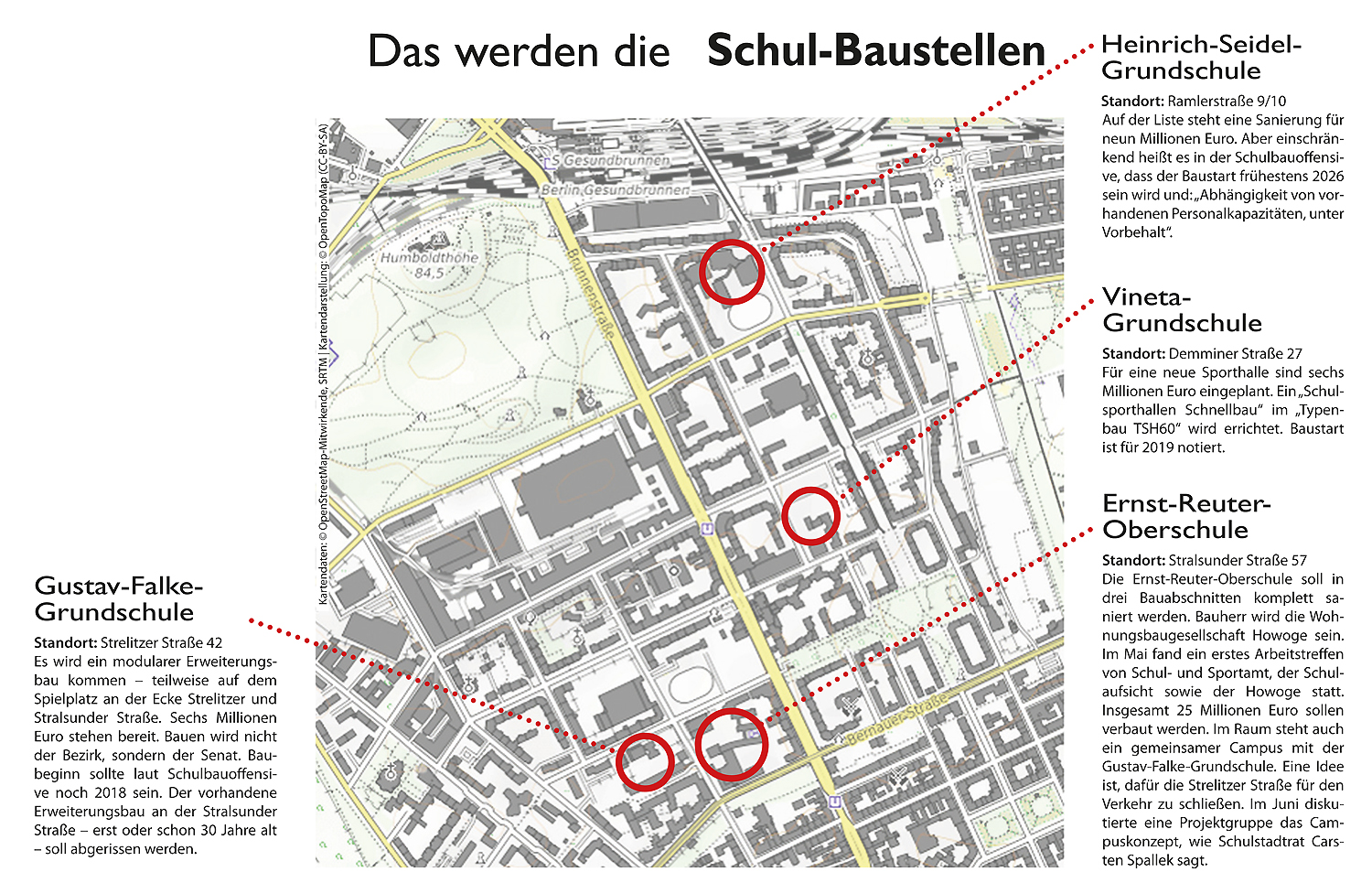 Schulbauoffensive: Die Baustellen im Brunnenviertel