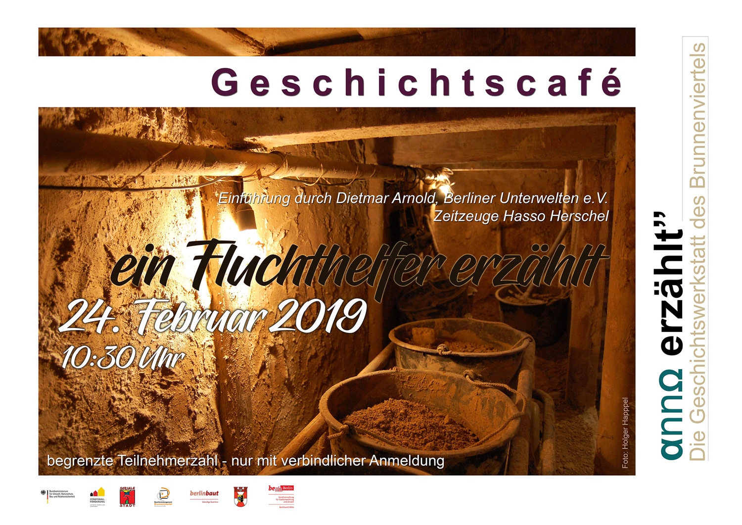 Fluchthelfer zu Gast bei Geschichtscafé