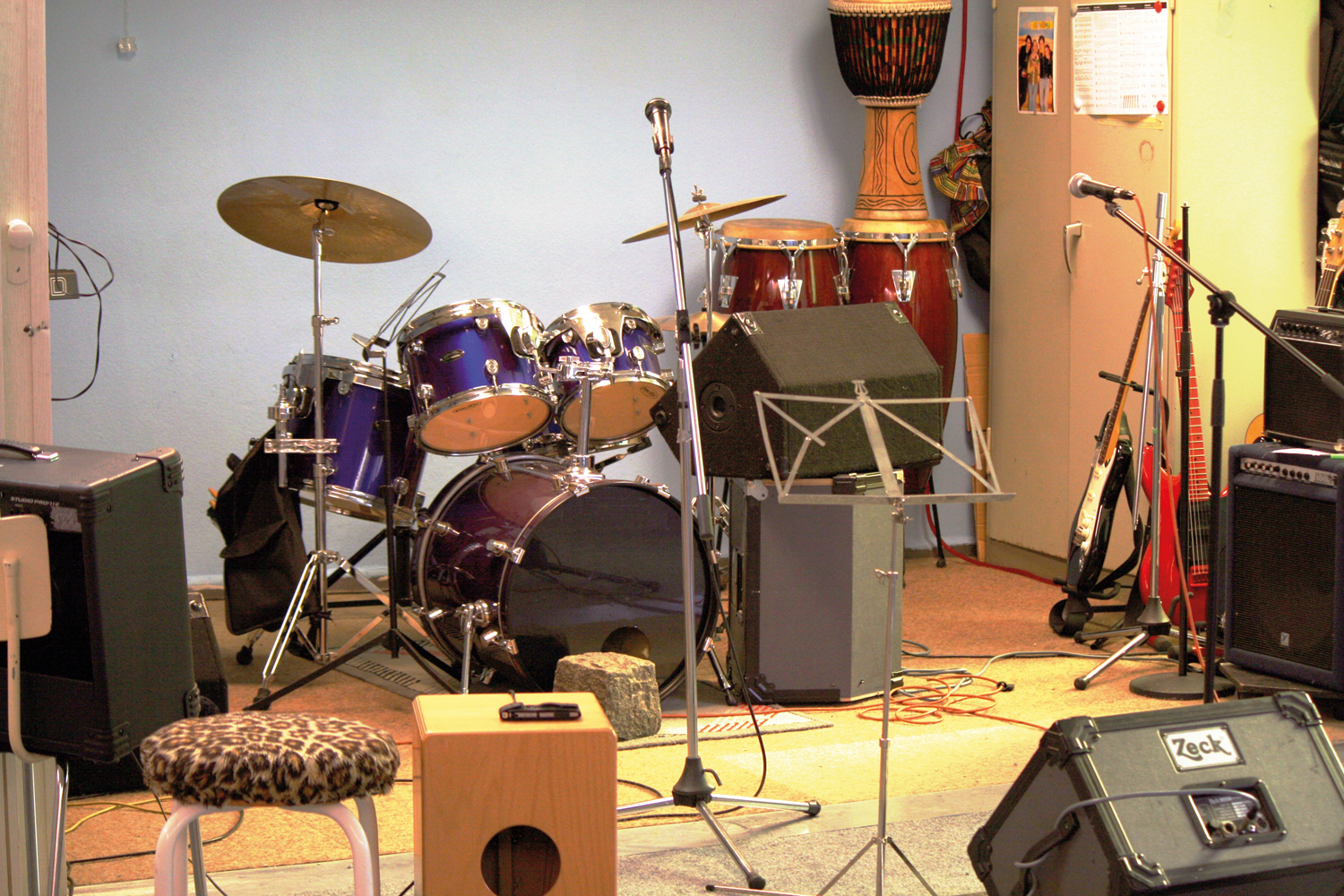 Proberaum im teeny Musik treff. Foto: Andrei Schnell