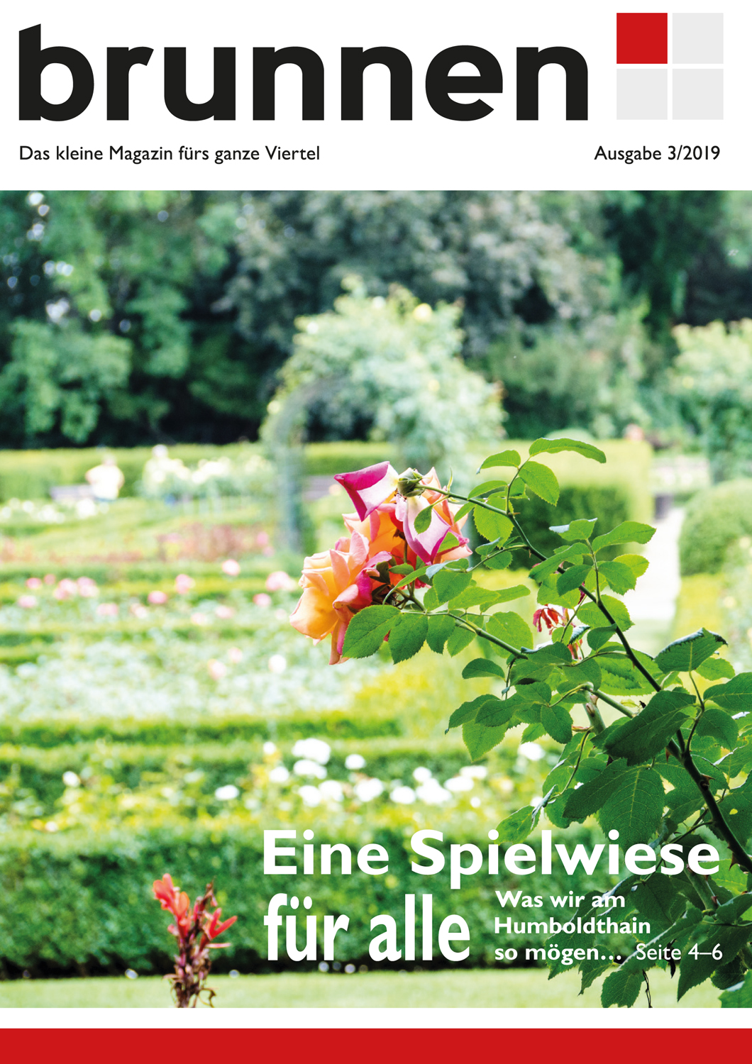 Titelseite des neuen Kiezmagazins "Eine Spielwiese für alle".
