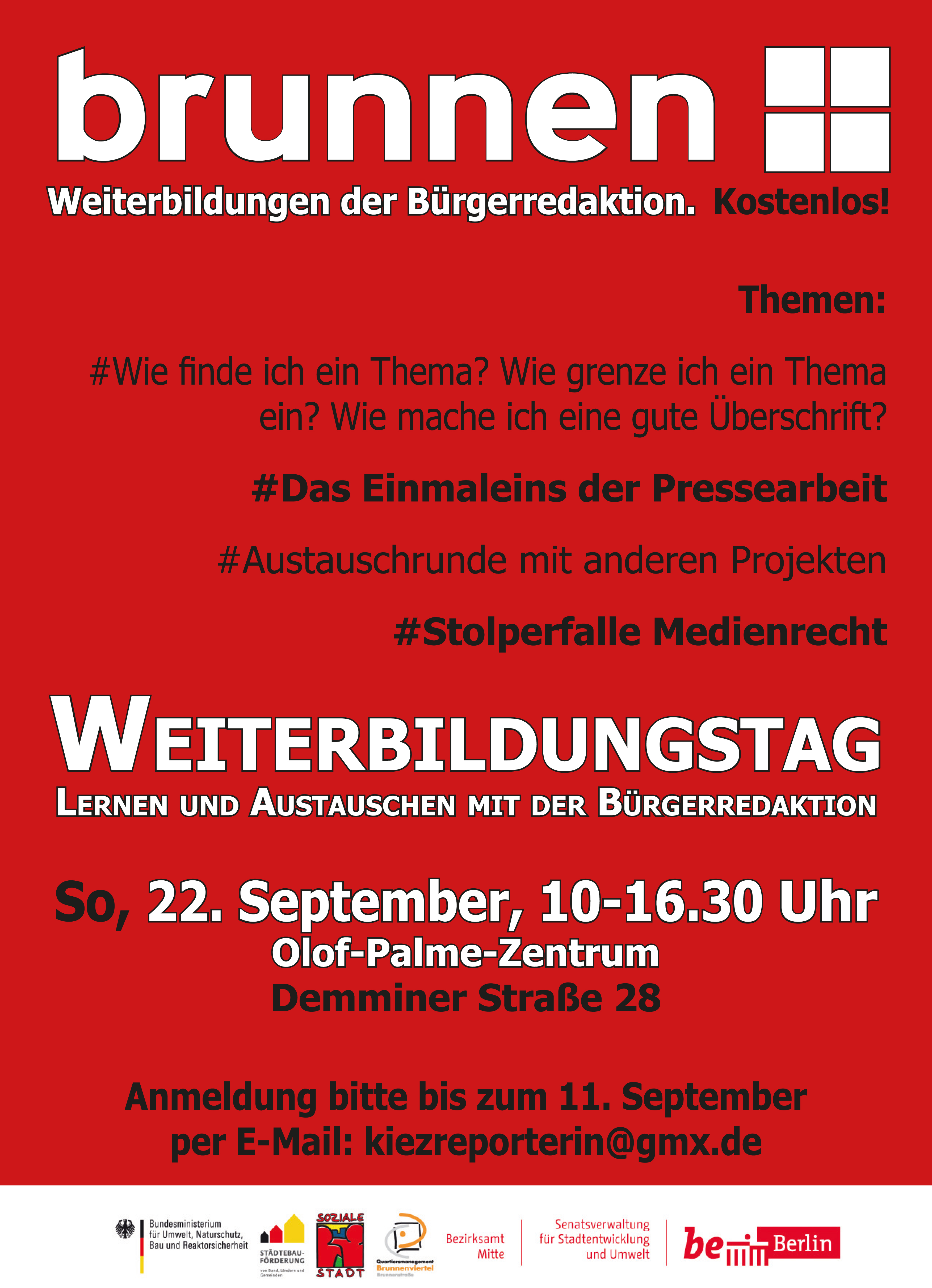 Plakat für Weiterbildung