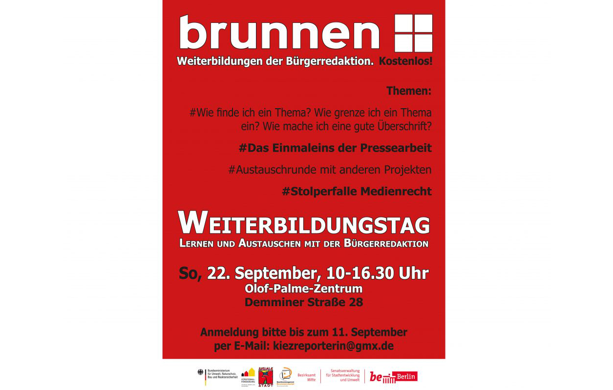 Bürgerredaktion: Weiterbildungstag für alle