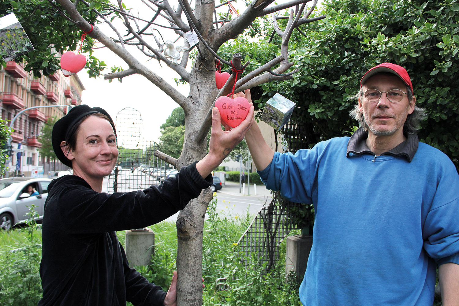 Dunja Berndt und Holger Eckert auf der Gleim-Oase. Foto: Hensel