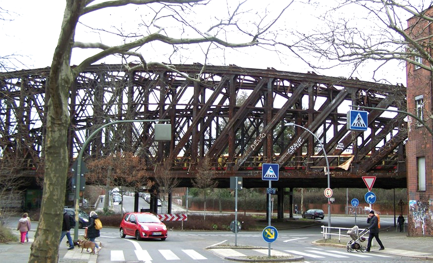 die Liesenbrücken im Februar 2020. Foto: Hensel