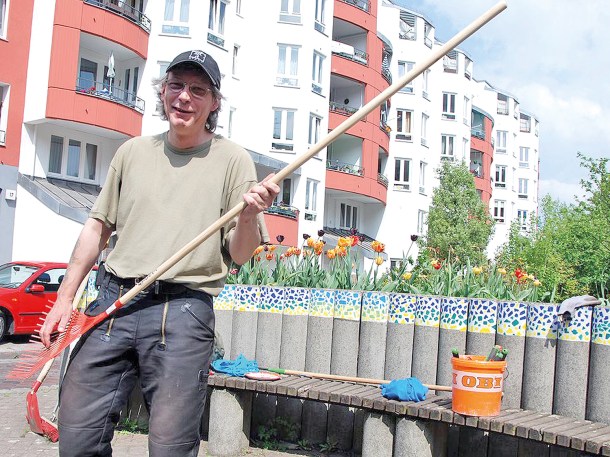 Holger Eckert auf der Gleim-Oase. Foto: Michael Becker