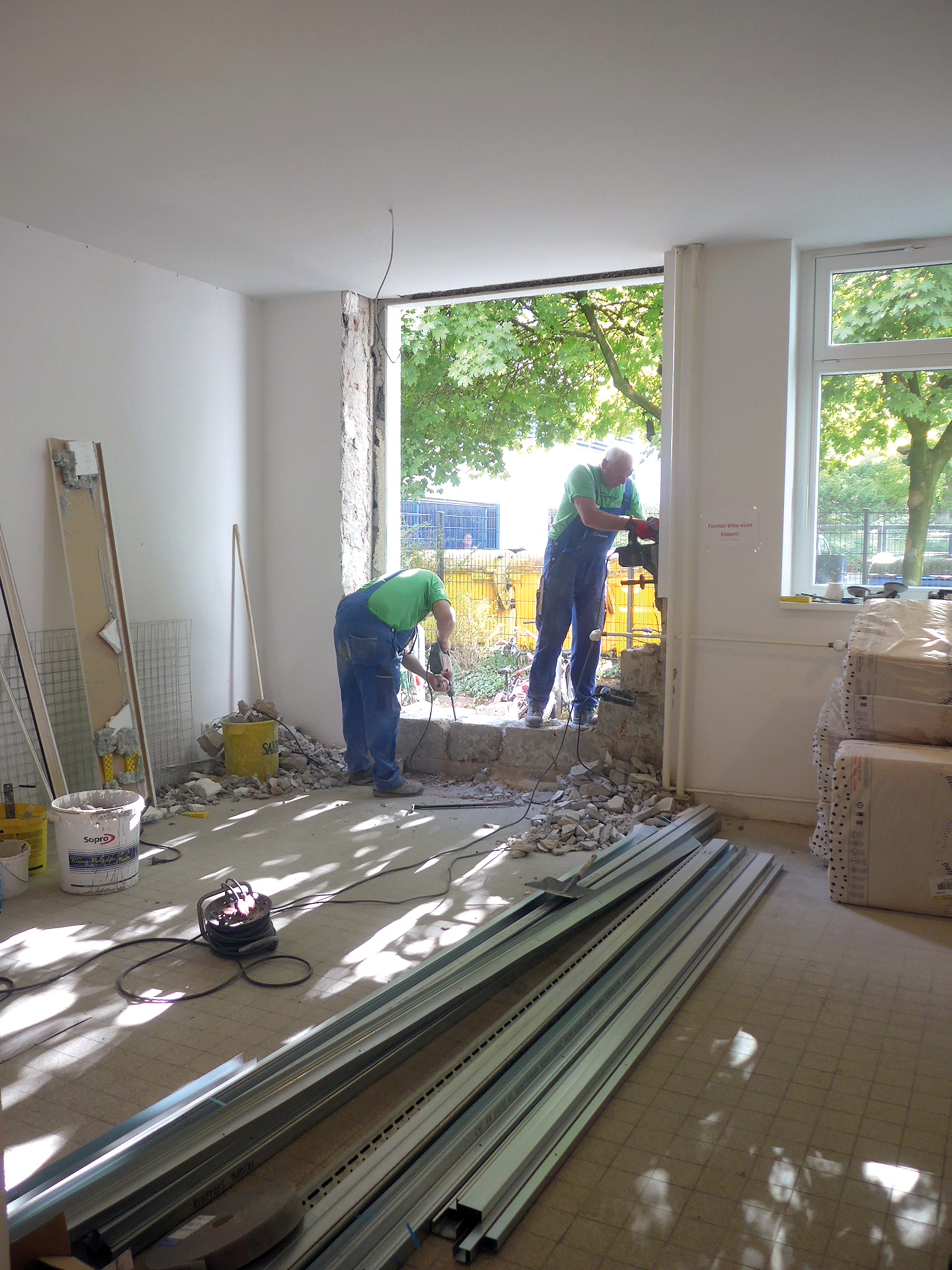 Umbau-Situation am 17. September 2020
