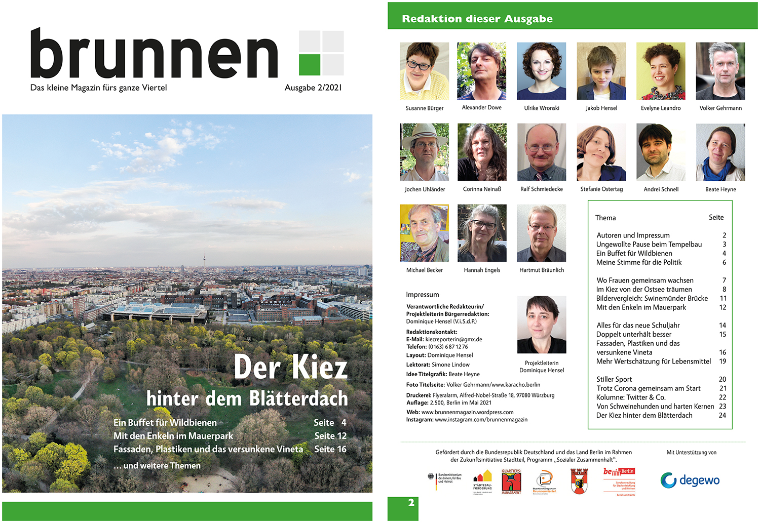 Neues Kiezmagazin: Der Kiez hinter dem Blätterdach