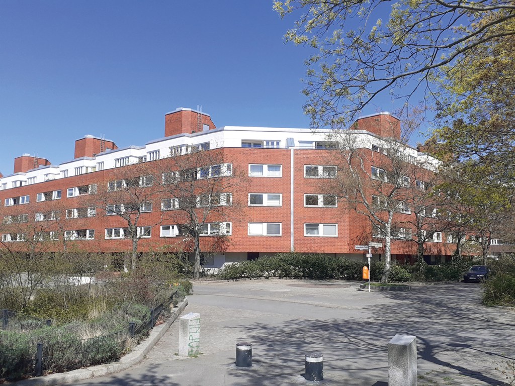 Originell und zweckmäßig: Wohnring Vineta-Platz. Foto: Alexander Dowe
