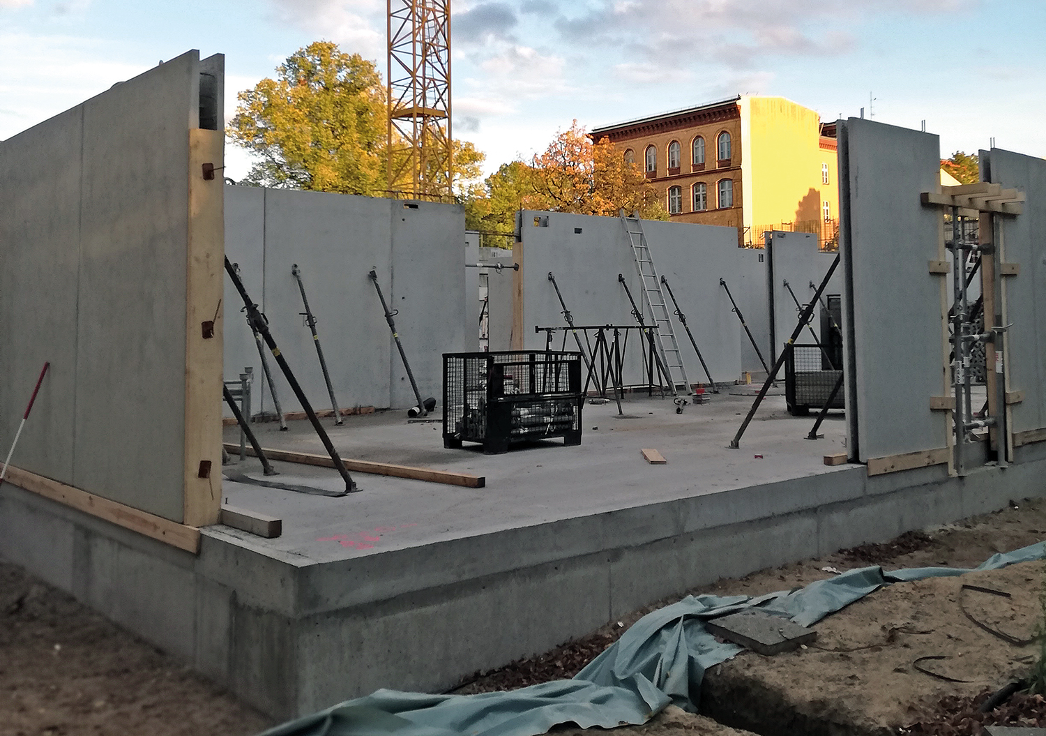 Baustelle der Vineta-Sporthalle am 11.10.2020