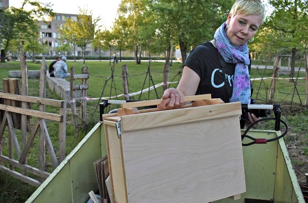 Die mobile Beute für den Bienenplatz. Foto: Michael Becker