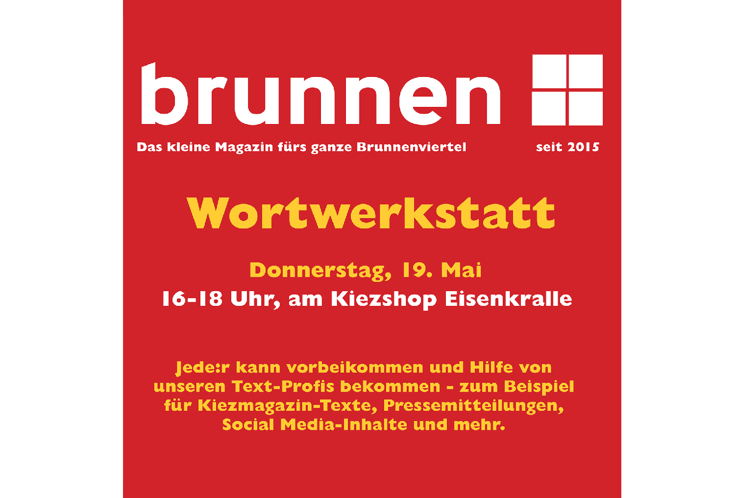 Wortwerkstatt gibt Text-Hilfe