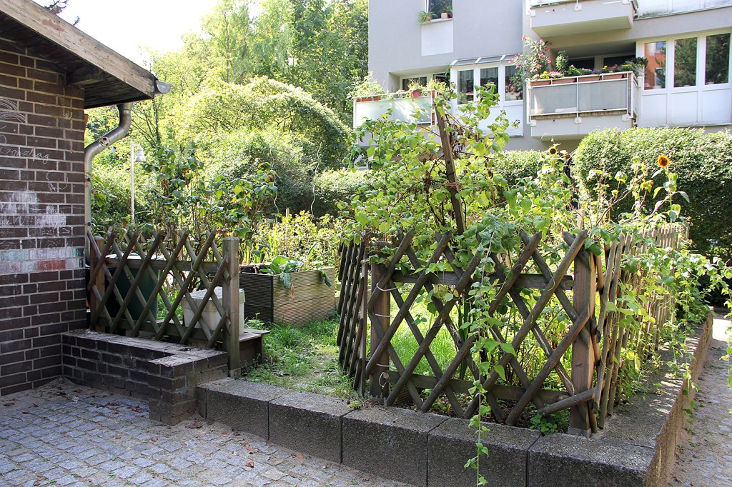 Offene Tür im Mietergarten in der Graunstraße. Foto: Hensel