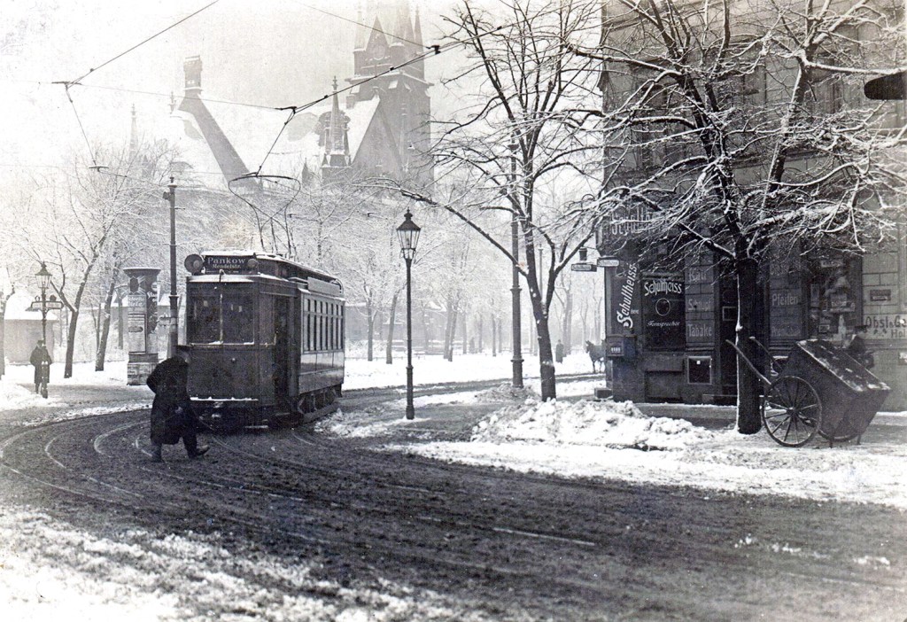 Gartenstraße Ecke Feldstraße im Januar 1917. Foto: Archiv Ralf Schmiedecke