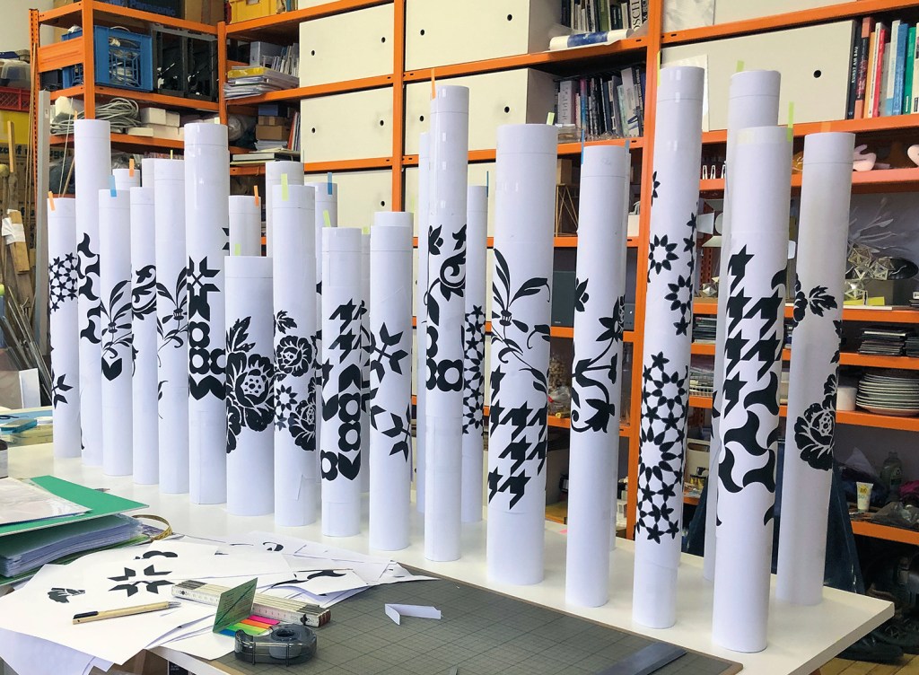 Muserexemplare: Musterbäume im Atelier. Foto: Josefine Günschel