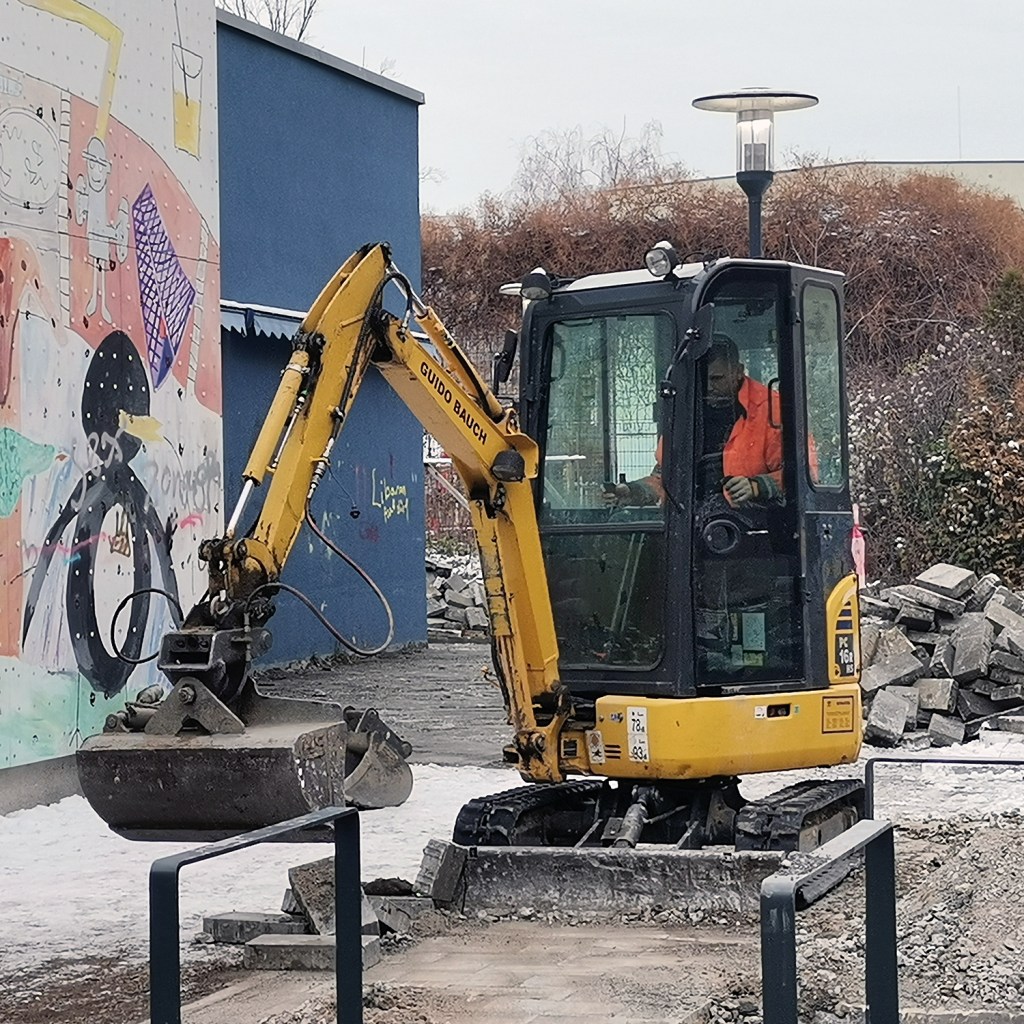 Die Bauarbeiten haben begonnen! Foto: Andrei Schnell