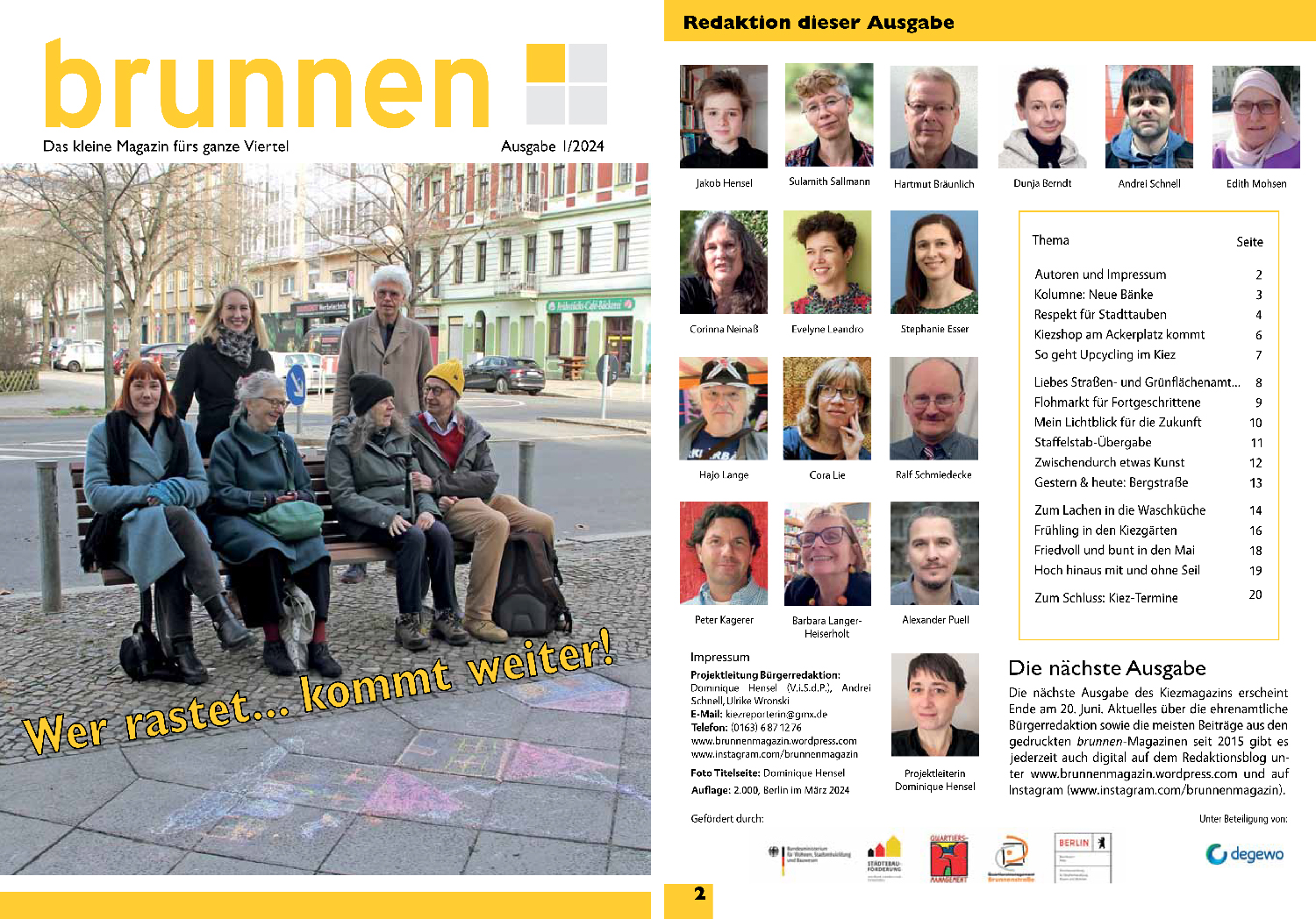 Neues Kiezmagazin: Wer rastet… kommt weiter!