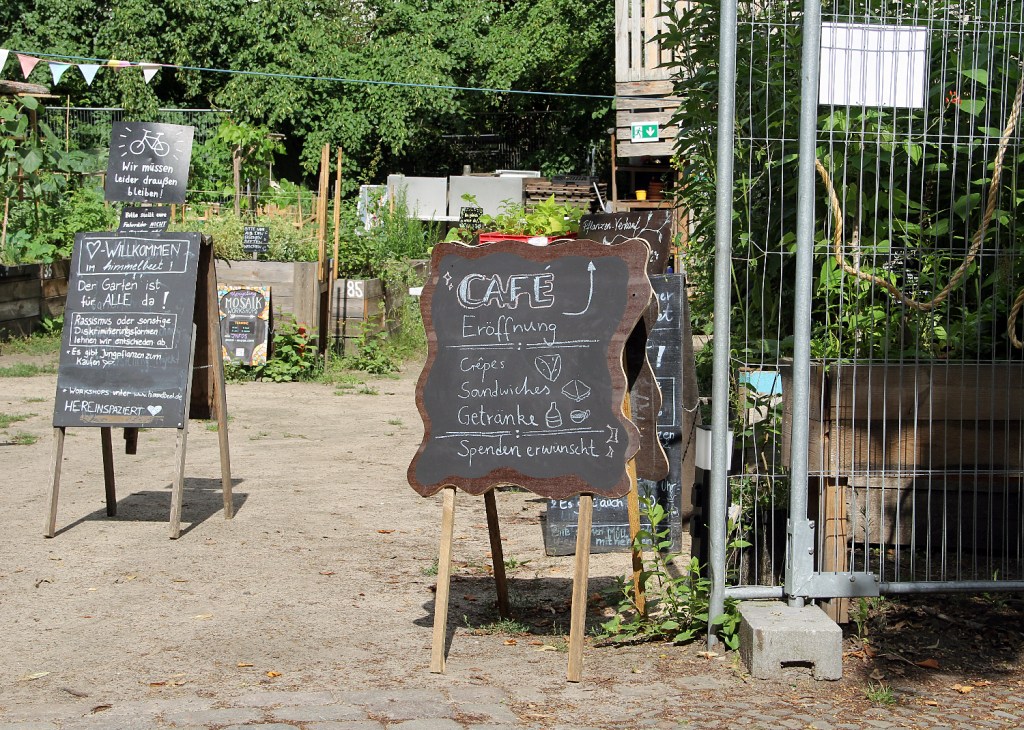 Das Gartencafé im Gemeinschaftsgarten Himmelbeet hat wieder geöffnet. Foto: Hensel