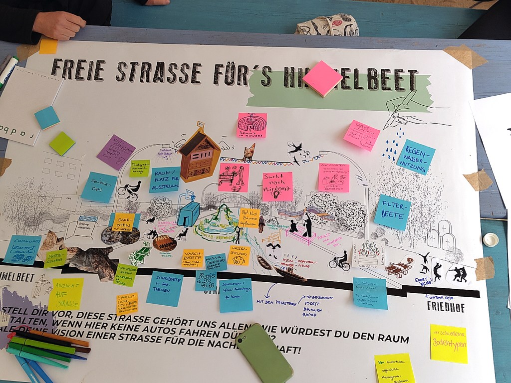 Die Ideen zur Umgestaltung der Gartenstraße wurden grafisch festgehalten. Foto: Hensel