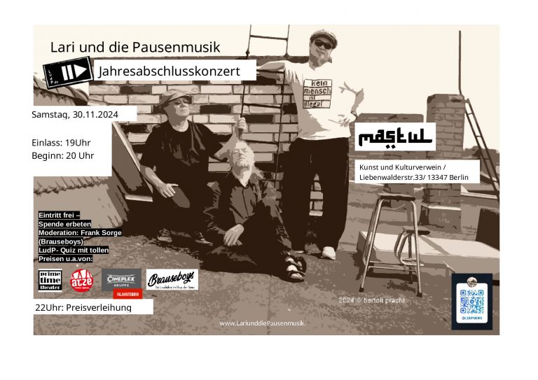Handzettel für das Jahresabschluss-Konzert 2024. Grafik: LudP