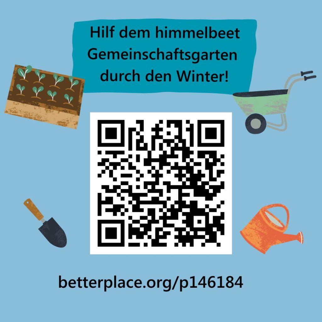 QR-Code mit Link zum Crowdfunding. Foto: Himmelbeet