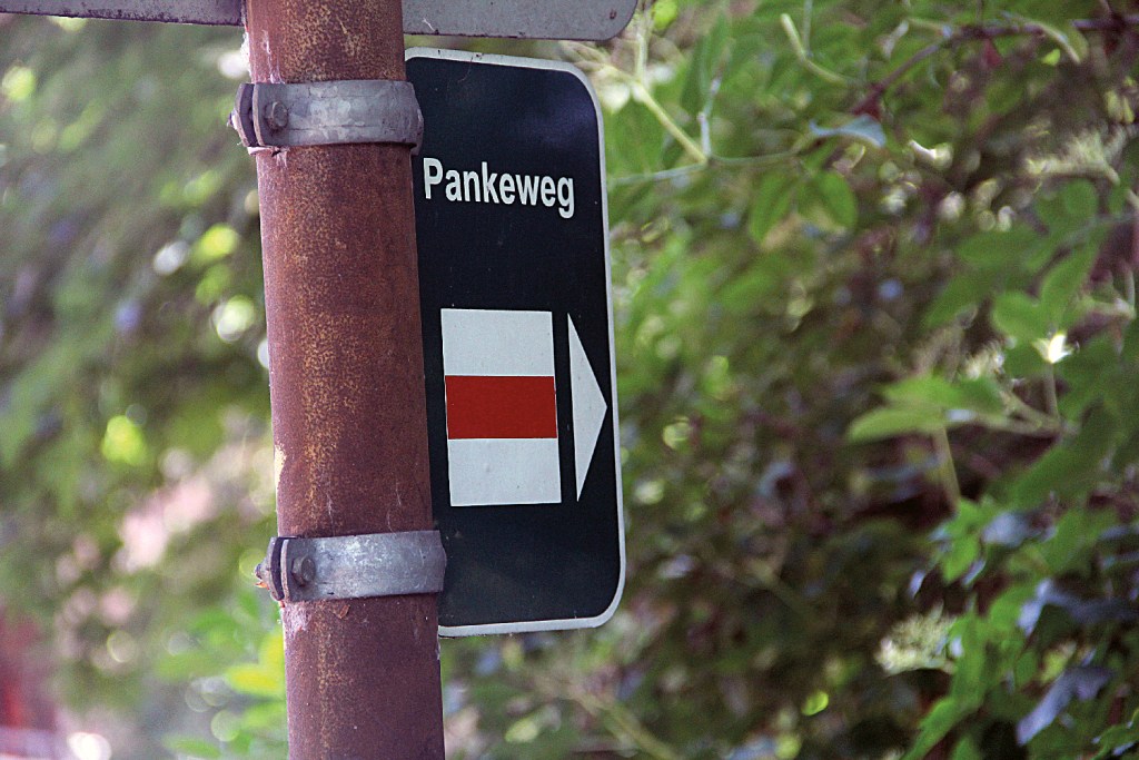 Schild für den Pankeweg. Foto: Hensel