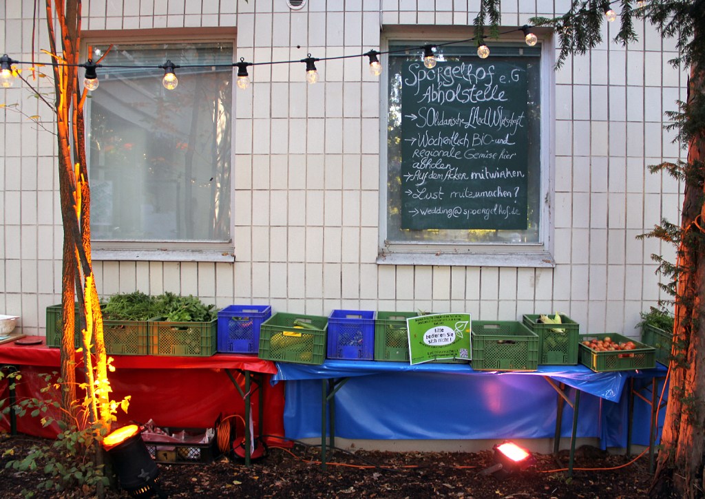 Gemüse aus Brandenburg am Centre Français - Abholstelle der Solawi. Foto: Hensel