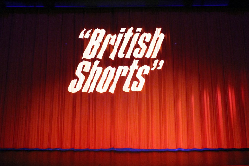 British Shorts: Der Schriftzug des Festivals auf dem Kinovorhang. Foto: Hensel