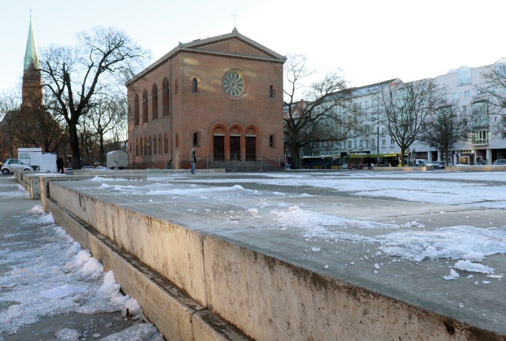 Der Leopoldplatz im Februar 2025. Foto: Schnell