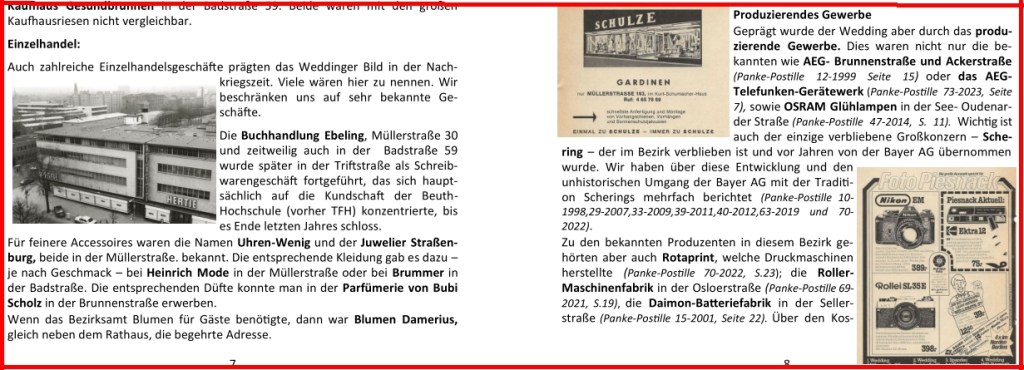 Ausschnitt aus der Panke Postille