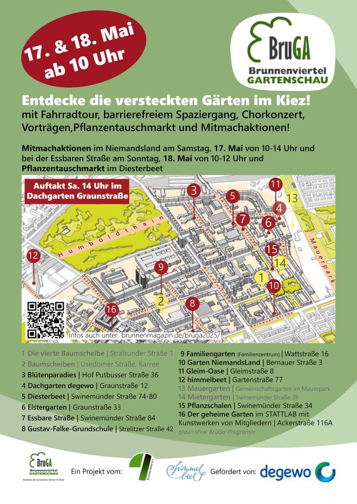 Das Plakat für die BruGa 2025 (Seite 1). Grafik: Himmelbeet