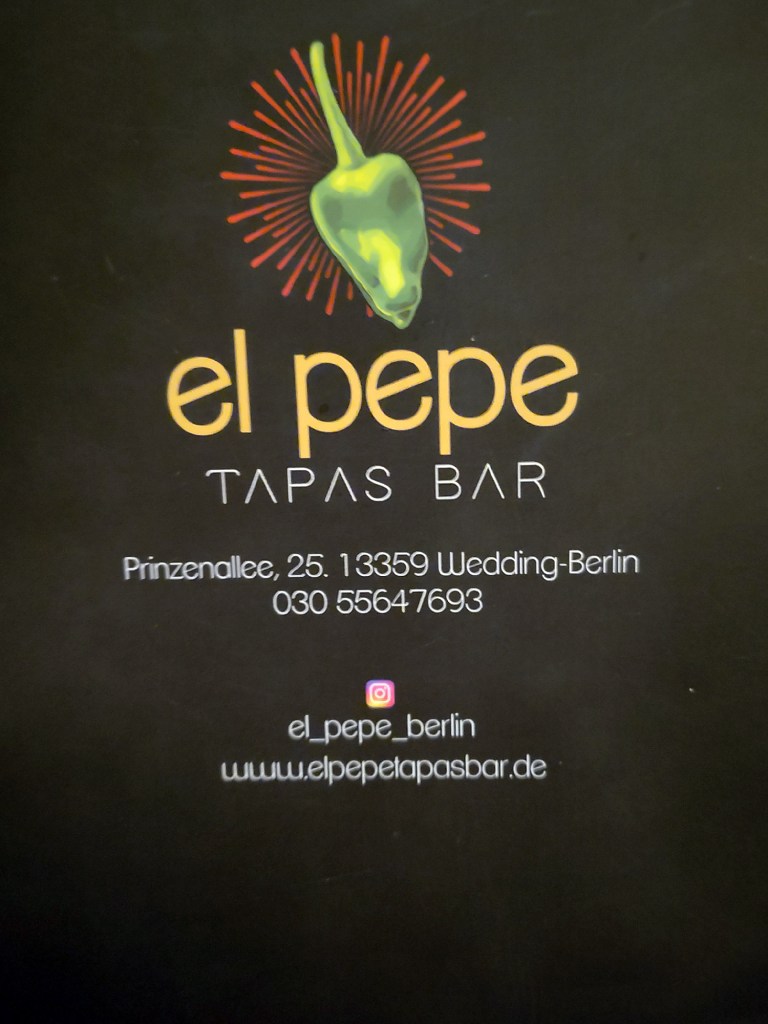 Die Speisekarte des "El Pepe". Foto: Hensel