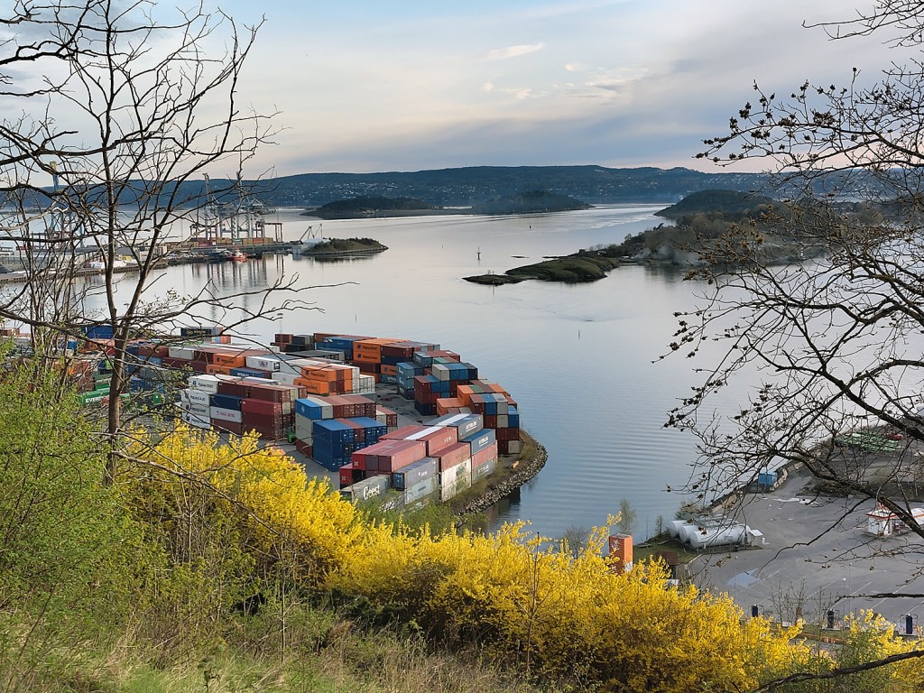 Blick auf den Oslofjord von der Seemannsschule in Oslo. Foto: Hensel