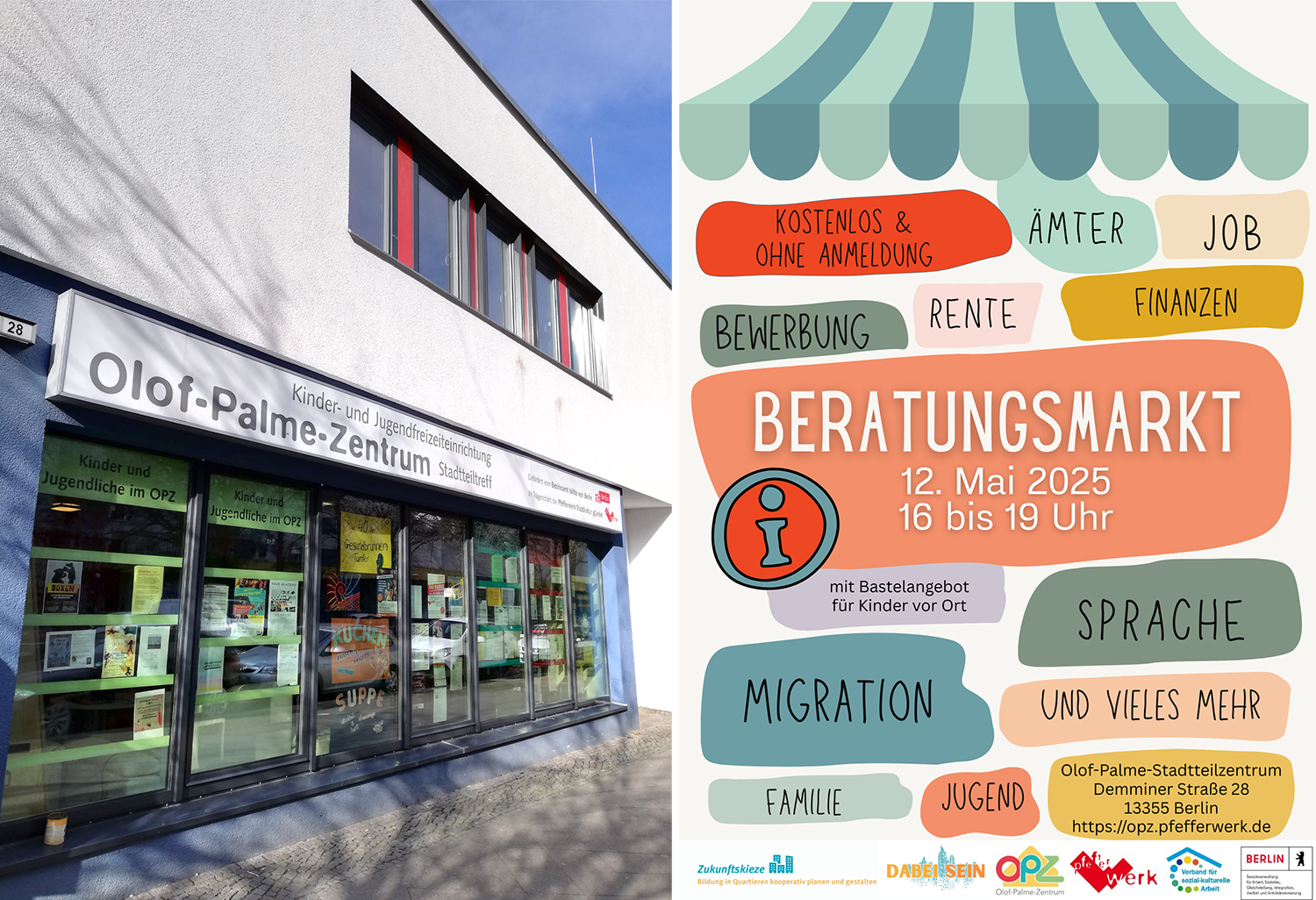 Beratungsmarkt im Olof-Palme-Stadtteilzentrum