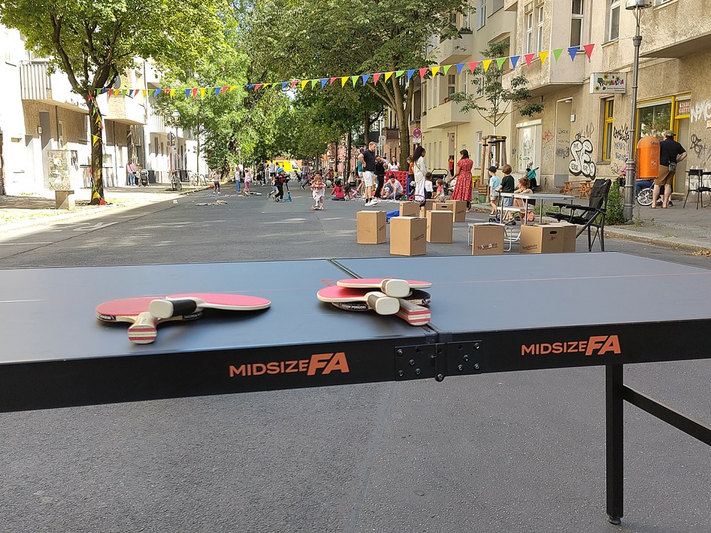 Spielstraße Glasgower Straße am 13. Juni 2025. Foto: Hensel