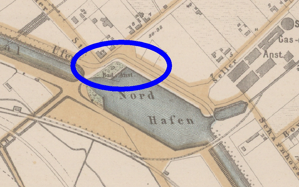 Badeanstalt Nordhafen Karte