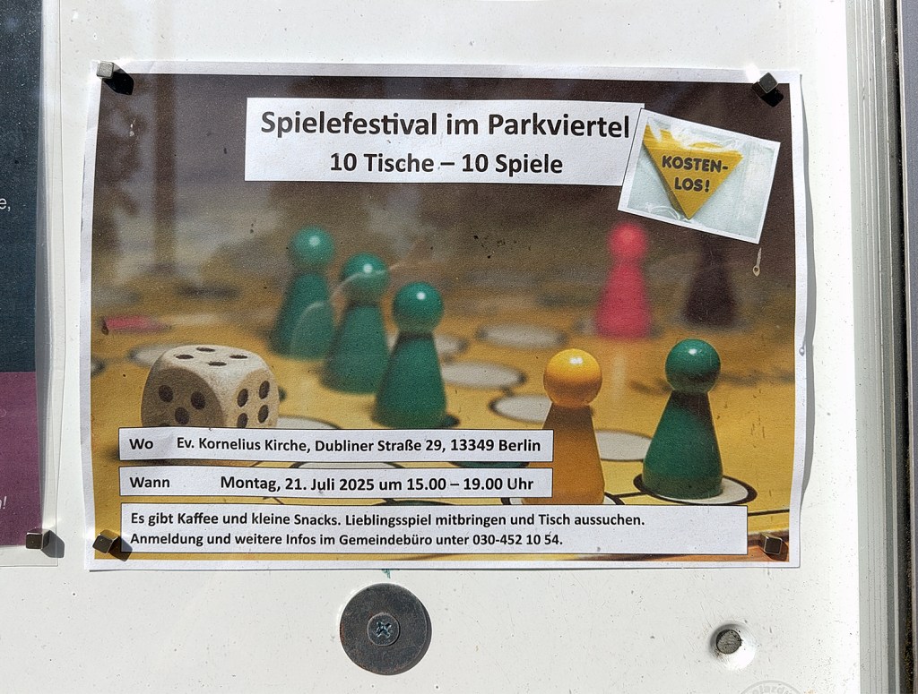 Ein Plakat mit dem Hinweis auf das Spielefestival. Foto: Hensel