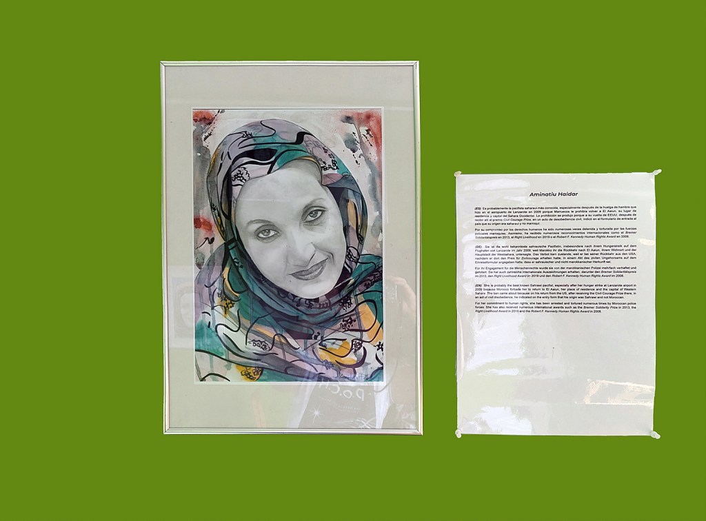 Teile der Ausstellung über die Westsahara. Foto: Hensel