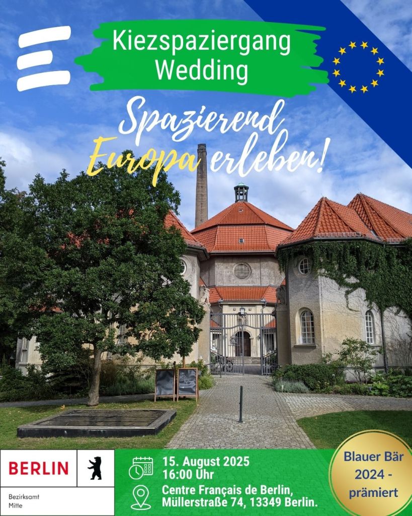 Plakat mit Hinweis auf den Europäischen Spaziergang. Grafik: Veranstalter
