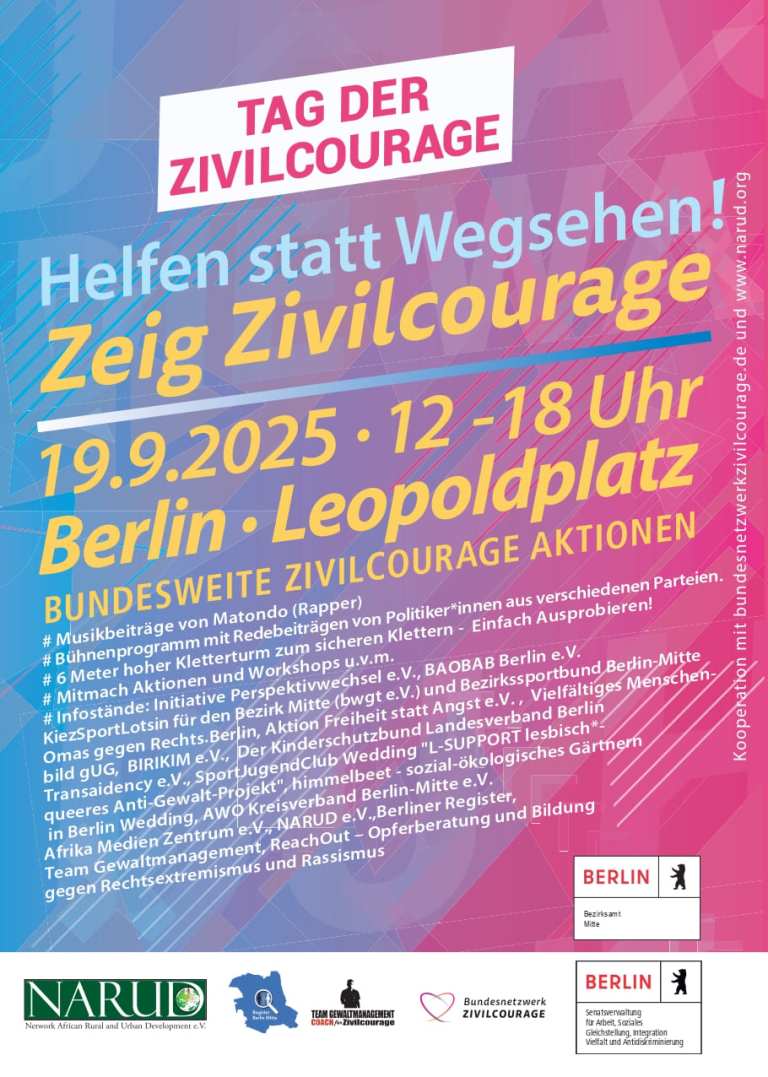 Zivilcourage Zivilcourage zeigen auf dem Leopoldplatz - Brunnenmagazin