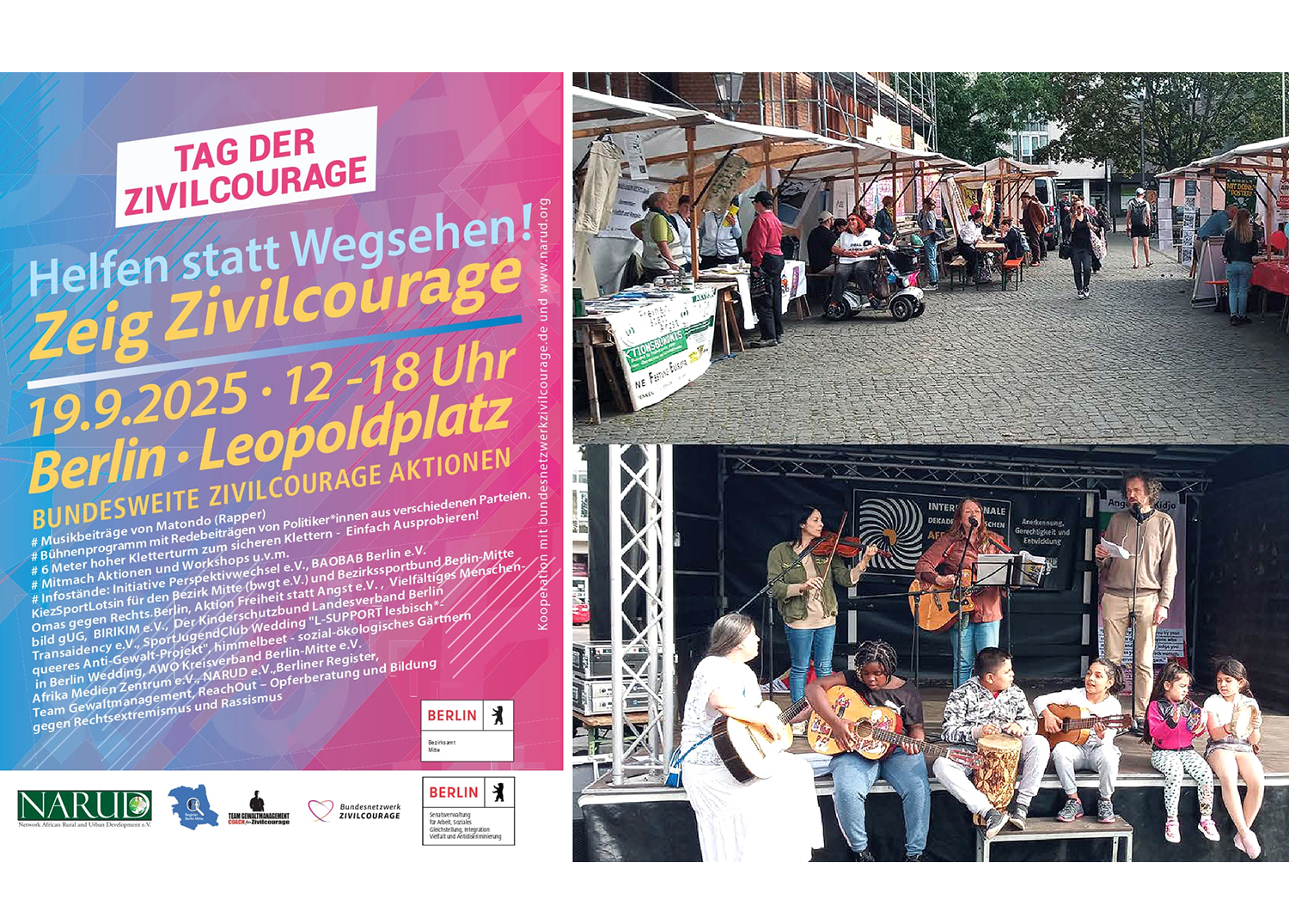 Zivilcourage zeigen auf dem Leopoldplatz