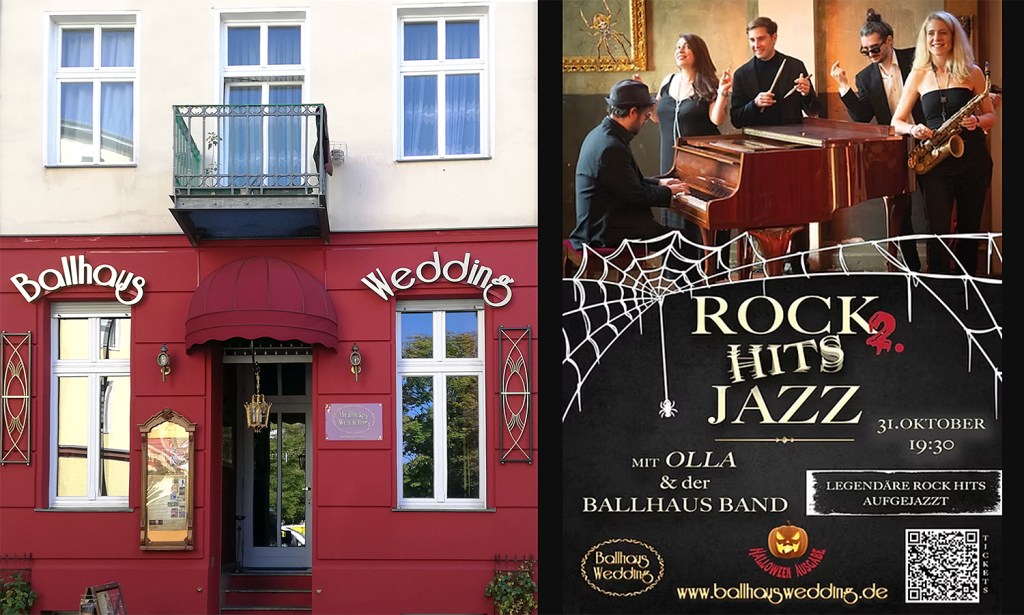 Plakat für die Halloweenveranstaltung im Ballhaus Wedding. Plakat: Veranstalter, Foto: Hensel