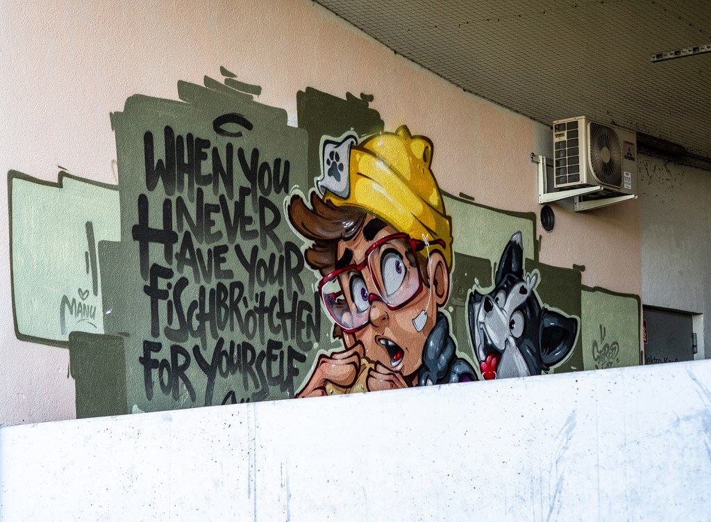 Street Art von Stereo Heat im Kaufland-Parkhaus am Gesundbrunnen im April 2025. Foto: Sulamith Sallmann